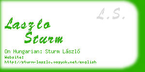 laszlo sturm business card